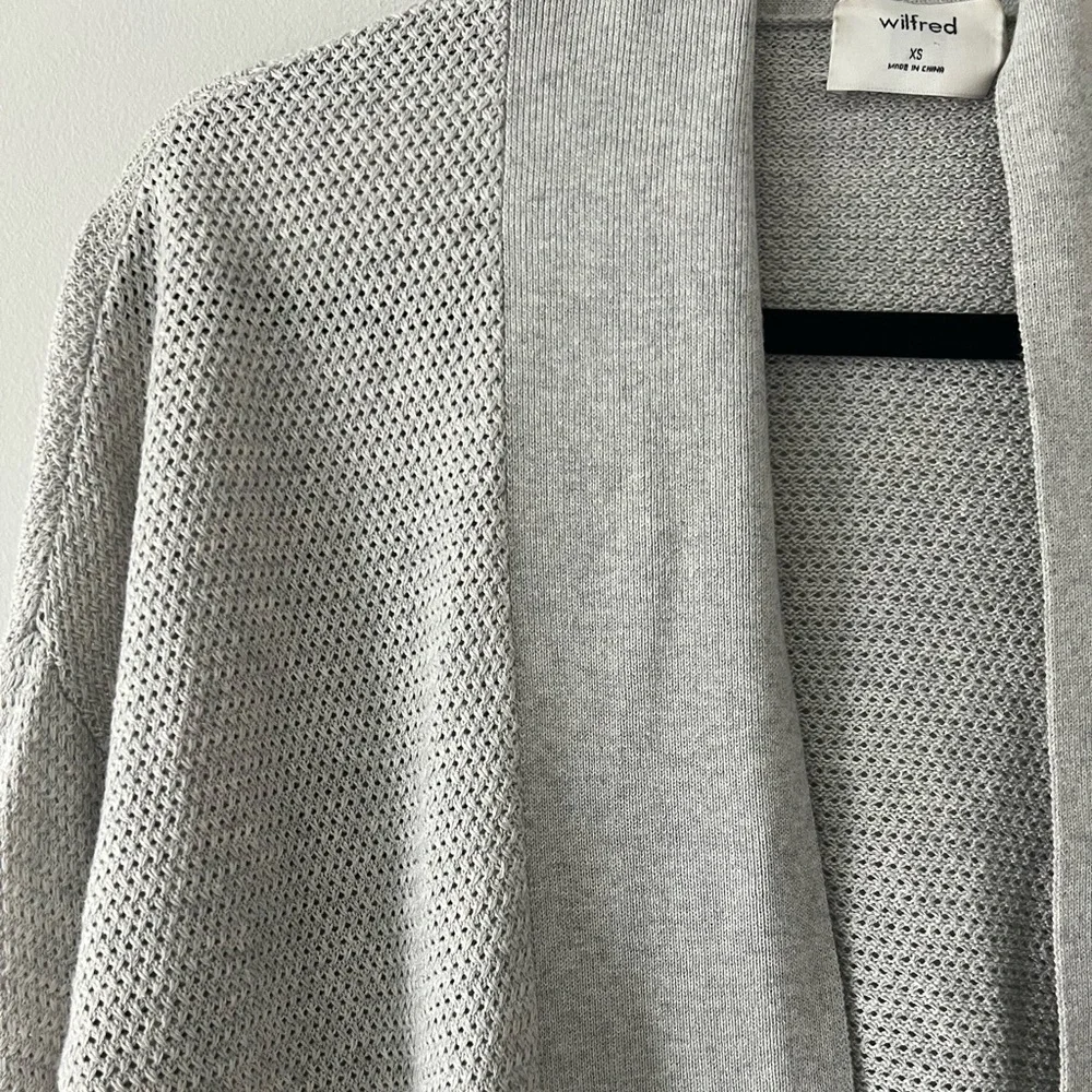 Wilfred Silk-Cotton-Blend Shawl Cardigan – Light Grey, XS